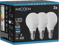 Mexen Nova 3x LED крушка E14, G45, 6W, Студена - 6500K, 630 lm - L101-E14-0665-01x03 (L101-E14-0665-01x03)