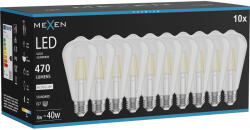 Mexen Vintis 10x LED нажежаема жичка E27, ST64, 4W, Неутрална - 4000K, 470 lm, прозрачна (L152-E27-0440-00x10)