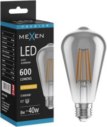 Mexen Vintis LED нажежаема жичка крушка E27, ST64, 8W, Топла - 2200K, 600 lm, дим - L152-E27-0822-70 (L152-E27-0822-70)