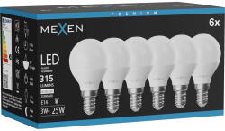 Mexen Nova 6x LED крушка E14, G45, 3W, Неутрална - 4000K, 315 lm - L101-E14-0340-01x06 (L101-E14-0340-01x06)