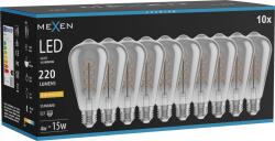 Mexen Vintis 10x LED крушка с нажежаема спирала E27, ST64, 4W, Топла - 2200K, 220 lm, опушен (L162-E27-0422-70x10)