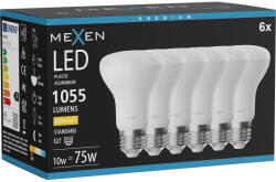 Mexen Nova 6x LED крушка E27, R63, 10W, Топла - 3000K, 1055 lm - L104-E27-1030-01x06 (L104-E27-1030-01x06)