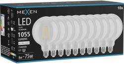 Mexen Vintis 10x LED нажежаема жичка крушка E27, G125, 8W, Неутрална - 4000K, 1055 lm, (L158-E27-0840-00x10)