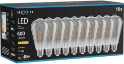Mexen Vintis 10x LED филамент крушка E27, ST64, 8W, Топла - 2200K, 600 lm, опушена (L152-E27-0822-70x10)