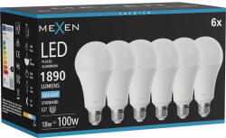 Mexen Nova 6x LED крушка E27, A70, 18W, Студена - 6500K, 1890 lm - L100-E27-1865-01x06 (L100-E27-1865-01x06)