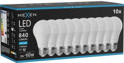 Mexen Nova 10x LED крушка E27, A60, 8W, Студена - 6500K, 840 lm - L100-E27-0865-01x10 (L100-E27-0865-01x10)