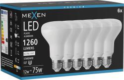 Mexen Nova 6x LED крушка E27, R80, 12W, Неутрална - 4000K, 1260 lm - L105-E27-1240-01x06 (L105-E27-1240-01x06)