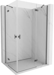 Mexen Mist-H Duo cabină de duș cu balamale dreapta 80 x 100 cm, transparent, metal pistol - 8A5-080L-100P-95-00 (8A5-080L-100P-95-00)