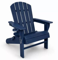 Panitalia Összecsukható kerti szék Navy Blue, klasszikus fa hatású HDPE (CHD008NB)