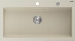 Mexen Slido chiuvetă de bucătărie din granit cu 1 compartiment 900 x 500 mm, bej, sifon crom - 6528901005-69 (6528901005-69) Chiuveta
