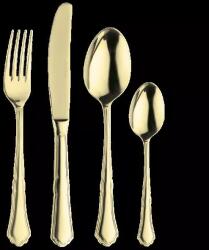 Pintinox Set de tacâmuri Settecento Treasure Gold 24 piese, cutie din lemn Tacam