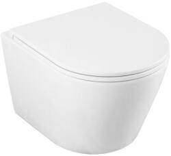 Erga Vento, fali WC-csésze 490x365x365mm, Tornado 2 + lassú záródású WC-ülőke, fehér, ERG-V03-VENTO-TO2-WH (ERG-V03-VENTO-TO2-WH)