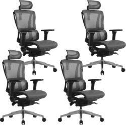 Mercury 4PACK Ergonomikus irodai szék LISA fekete (4 db)