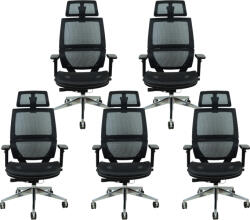 Mercury 5 darabos csomag ergonomikus irodai szék TAURUS JNS-426A, fekete (5 db)