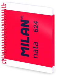 MILAN Caiet cu spirala A5, 80 file, dictando, MILAN Nata 624 roz