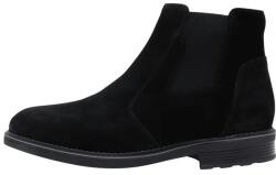 Nicolis Cizme barbati, negru, elegante, piele intoarsa, scurte, cu toc, Nicolis 45802-Negru (Marime: 42) (45802-Negru-42)