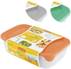 Keter élelmiszer tároló, 3 db-os készlet, 500/1000/2000 ml, menta/szürke/barack színű (801816)