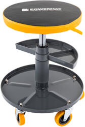 Powermat Teleszkópos Műhelyszék - 150kg teherbírás, 400-520mm - Gurulós kivitel (PM1455) (POW-PM1455)