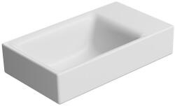 SAPHO Gsi Nubes kerámia kézmosó csaplyuk és túlfolyó nélkül 40x23 cm jobbos/balos, matt fehér 9636009 (9636009)