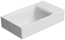 SAPHO Gsi Nubes kerámia kézmosó csiszolt alsó élekkel 40x23 cm csaplyuk és túlfolyó nélkül jobbos/balos, matt fehér 96369009 (96369009)