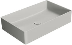 SAPHO GSI Kube X pultra szerelhető kerámia mosdótál 60x37 cm, matt cement 945317 (945317)