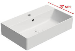 SAPHO GSI Kube X kerámia mosdó 60x37 cm csaplyukkal és túlfolyóval, matt fehér 9454109 (9454109)