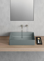 SAPHO GSI Kube X pultra szerelhető kerámia mosdótál 60x37 cm, matt agave 945304 (945304)