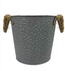 Luk Fém fedél dekoratív fém virágtartó rusztikus hanga (QX2053-054-055L/GREY )