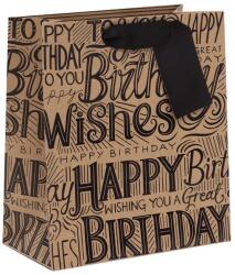 BSB ajándéktasak (20x22, 5x10 cm) kraft, Birthday (6) (GMC2653)