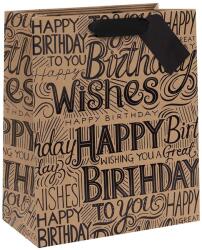 BSB ajándéktasak (31, 5x26x13, 5 cm) kraft, Birthday (6) (GLC2653)