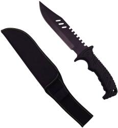 Depox Cutit de vanatoare DEPOX®, Tactical Rambo, 32 cm, negru, teaca inclusa (1610)