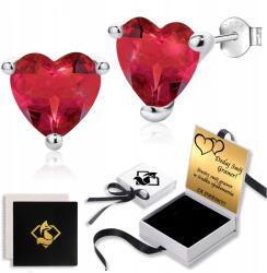FoxyJewellery Ezüst fülbevaló 925 Ezüstből Szív alakú strasszok Ajándék Feleségnek