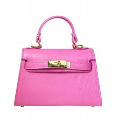 MORANTI Elegáns Női Kézitáska Ester-M Természetes Bőrből Rózsaszín (MR-1283-13-Roz)