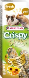 Versele-Laga Versele-Laga Crispy Sticks Gerbils, Mice Dupla rúd (napraforgó, méz) - kiegészítő eleség futóegerek és egerek részére (110g)
