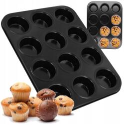  12 Db-os Muffin/Cupcake forma, teflon bevonatú sütőlemez (JPM-201)