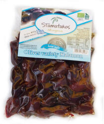 Stamatakos Olivegrove Masline kalamata, vidate, cu continut redus de sare, bio, 250g, Stamatakos Olivegrove