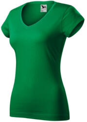 Malfini 162 Fit V-neck női póló fűzöld színben (1621613)
