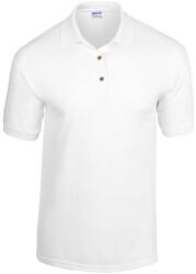 Gildan GI8800 unisex kevertszálú galléros póló - white szín (gi8800wh-s)