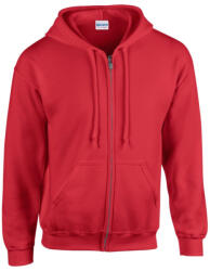 Gildan GI18600 unisex cipzáros kapucnis pulóver - red szín (gi18600re-4xl)