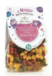 Pasta Natura Paste unicorni tricolore cu porumb, sfecla, spanac si quinoa bio 250g Pasta Natura