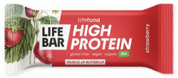 Lifefood Baton proteic cu capsuni bio 40g Lifebar