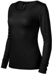 Malfini 160 Merino Rise LS női póló fekete színben (1600115)