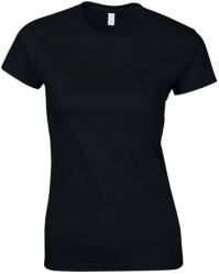 Gildan GIL64000 női rövid ujjú pamut póló - black szín (giL64000bl-xl)