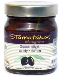 Stamatakos Olivegrove Masline kalamata cu continut redus de sare, bio, 290g, Stamatakos Olivegrove