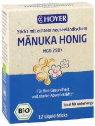 Hoyer Miere de Manuka in doze MGO 250+ bio, 12dz x 8g, Hoyer