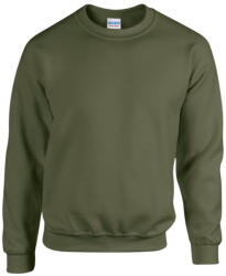 Gildan GI18000 kereknyakú unisex pulóver - military green szín (gi18000mi-s)