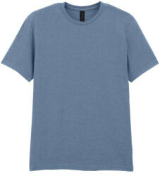Gildan GI64000 unisex kereknyakú rövid ujjú póló - stone blue szín (gi64000st-m)