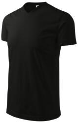 Malfini 111 Heavy V-neck unisex póló fekete színben (1110115)