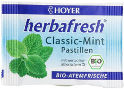 Hoyer Pastile cu menta pentru respiratie proapata bio 17g Hoyer