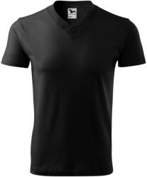 Malfini 102 V-neck unisex póló fekete színben (1020118)